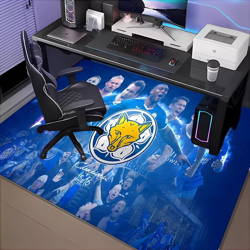 1PC Leicester Football Club Crest Floor Mat for Living Room, Game Rooms, Office, Bedroom, Office Floor Mat Playful Design, Christmas fan gifts