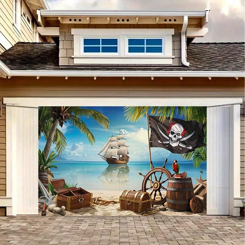 1 Piece, 2D Flat, Pirate Tropical-themed Banner, for Background Decoration and Photography Props, Polyester Material, Wsj