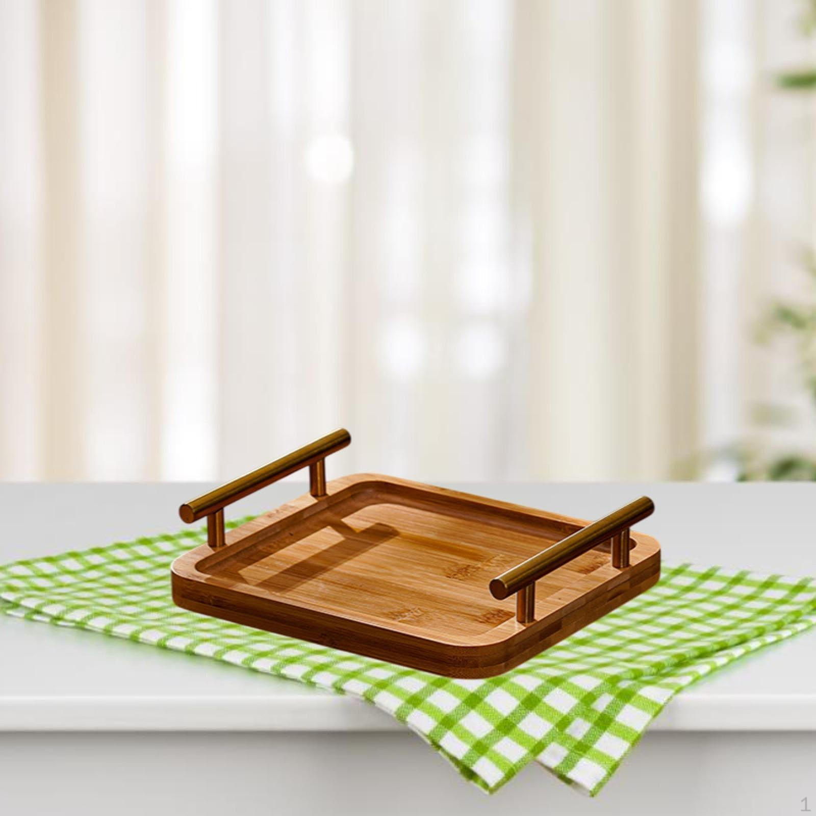 

Прямоугольный деревянный поднос для подачи чая и закусок дома Light Wood L