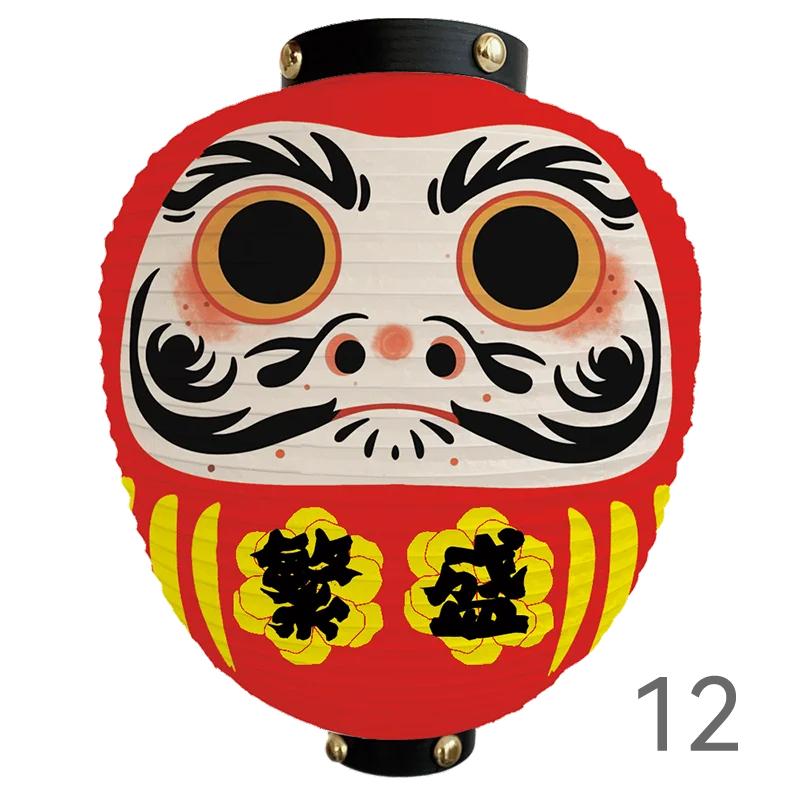Japanese Style Cartoon Wish Dharma Hanging Lantern Japan Mascot Daruma Sushi Pub Bistro Restaurant Izakaya Decor Lantern