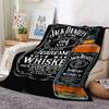 Classic Jack Daniel'S Tennessee Whiskey Flannel Printed Blanket Thick Warm Throw Blanket For Living Room Kids Room Party Decor Holiday Gift