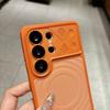 Applicable to Samsung S26Ultra mobile phone case, skin-sensitive ripple magnetic tape lens film S26 anti-drop hard case