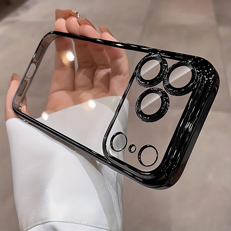 Luxury Transparent Plating Bumper Case For iPhone 17 16 15 14 13 Pro Max 17Pro Air Camera Lens Protection Clear Shockproof Cover