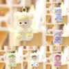 Solid Kids Color Plush Doll Keychain Stuffed Toy Gift For Birthday Bag Pendant