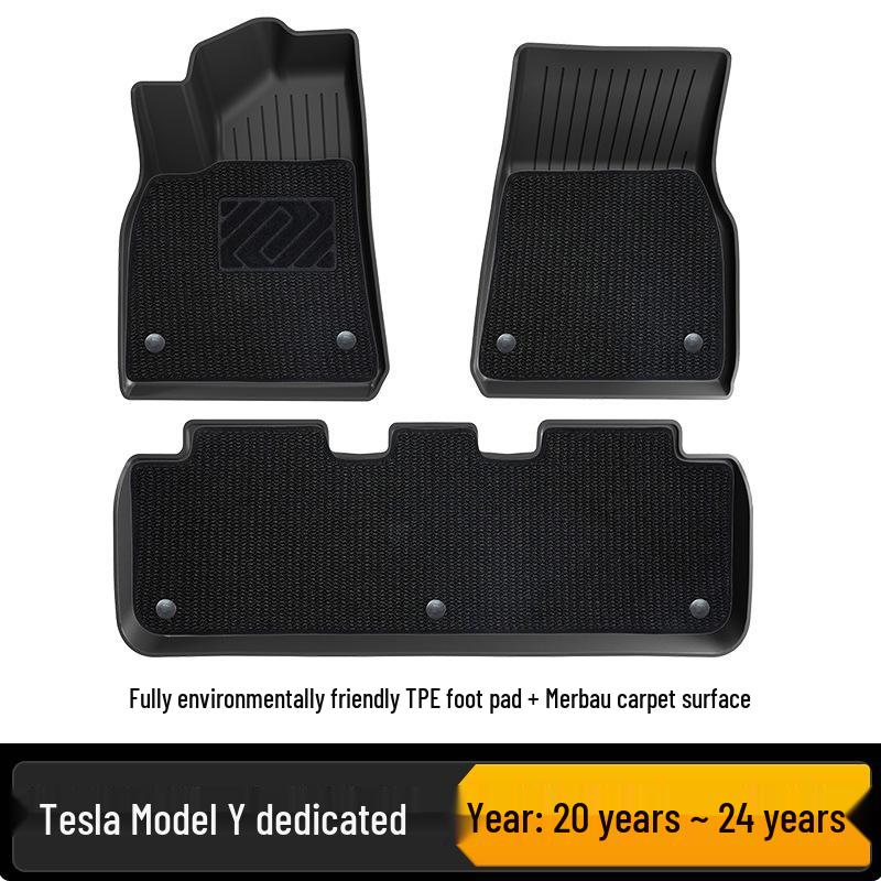 Eco-Friendly TPE All-Weather Floor & Trunk Mats for Tesla Model Y