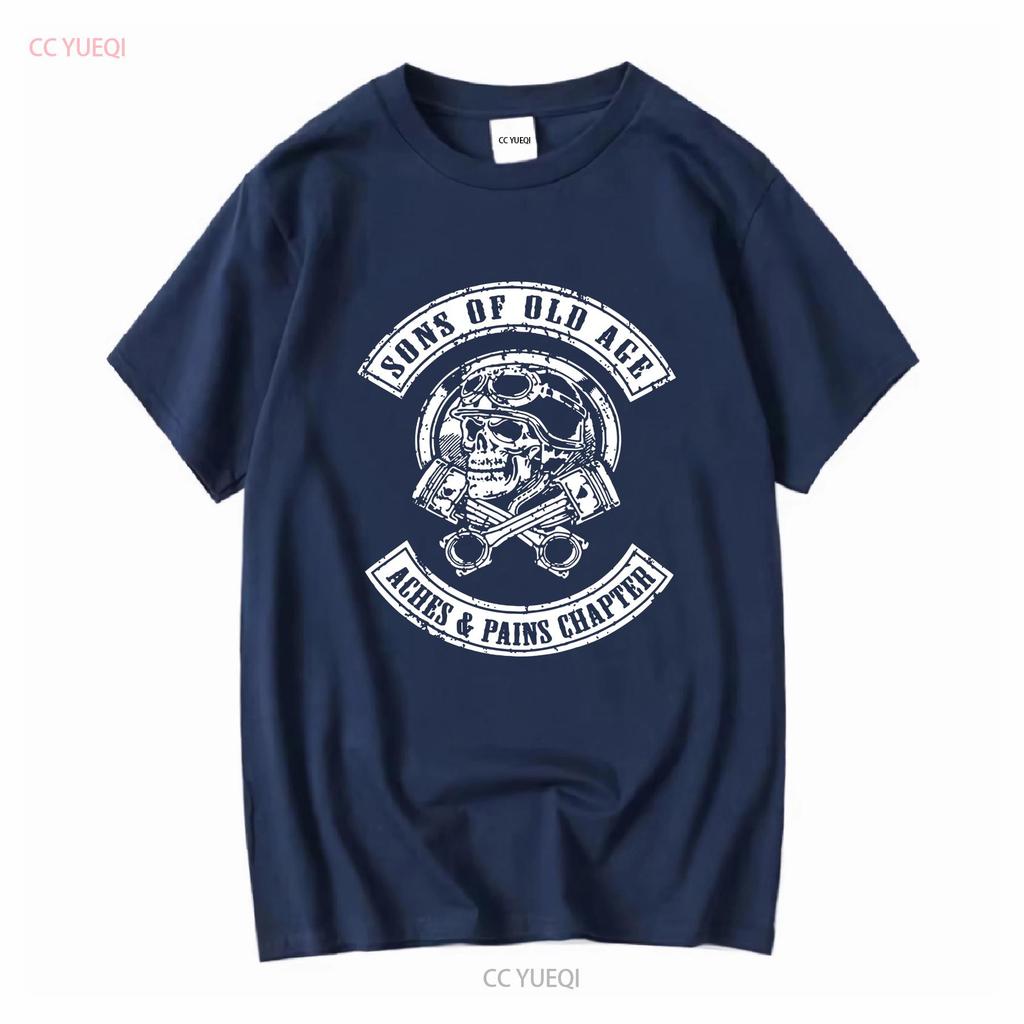 Sons Of Old Age Aches And Pains Chapter on back T Shirt long or short sleeves vintage Washed Stylish graphic