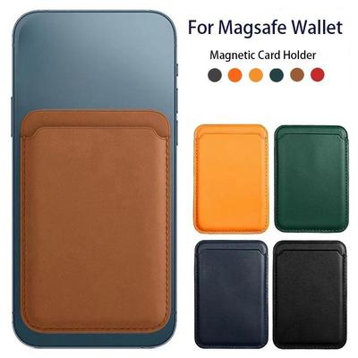 Passend für Magsafe Magnetische Luxus Leder Kartenhalter Brieftasche Hülle Passend für IPhone 14 Pro Max 13 12 Handytasche Abdeckung Adsorptionszubehör