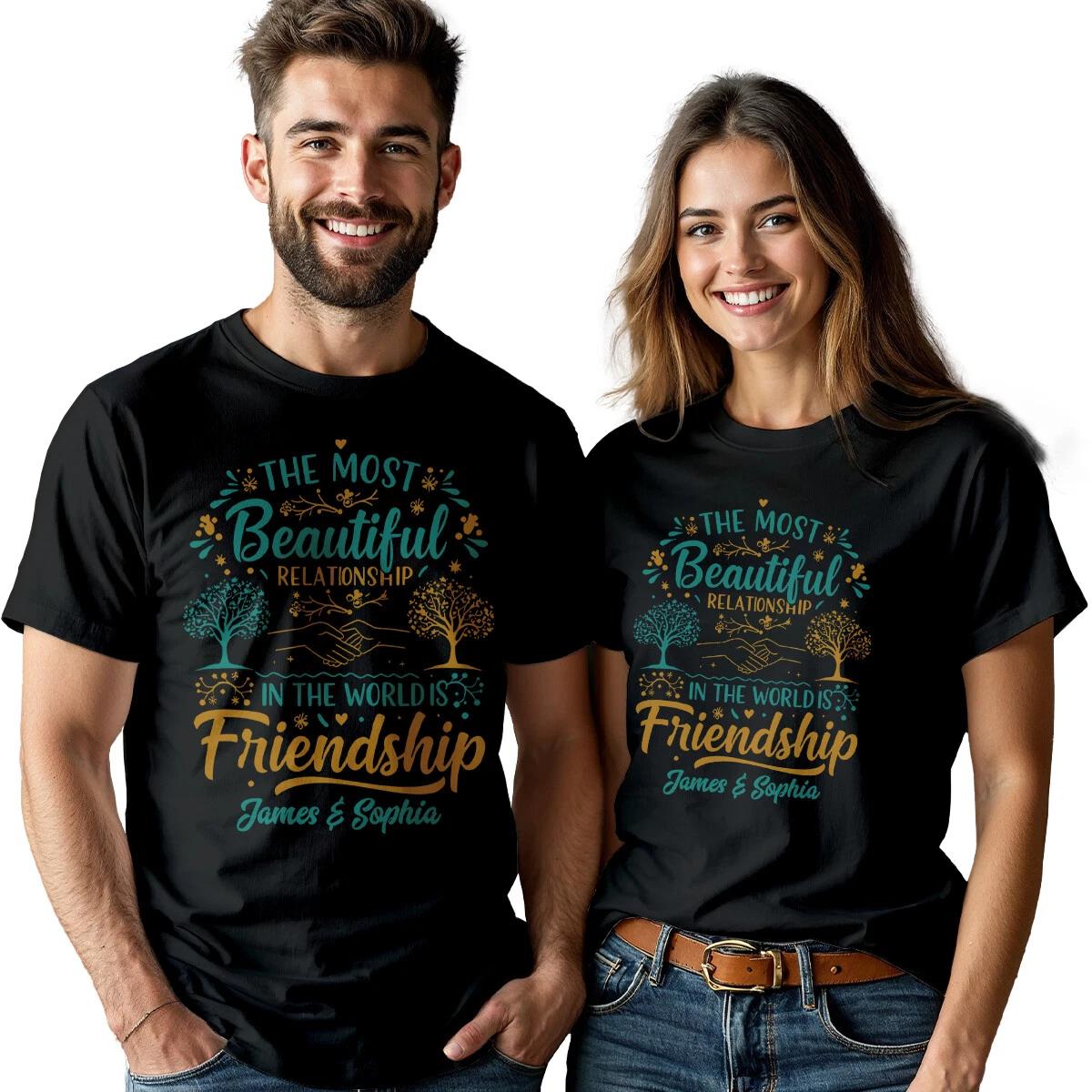 Personalised Mens Womens Beautiful Relationship Best Friends Day T-Shirt #BFD M
