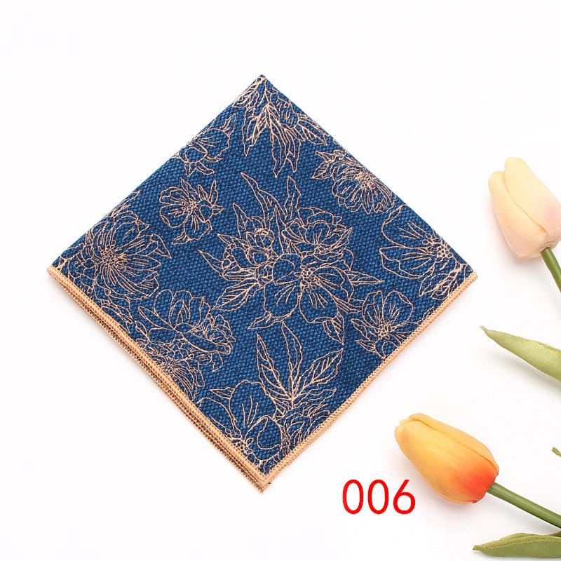 Rael Men'S British Retro Pattern Square Towel Suit Pocket Towel Wedding Business Suit Shirt Batch Handkerchief