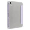 For iPad mini (2024)/(2021) Case Origami Stand PU Leather Clear Back Tablet Cover