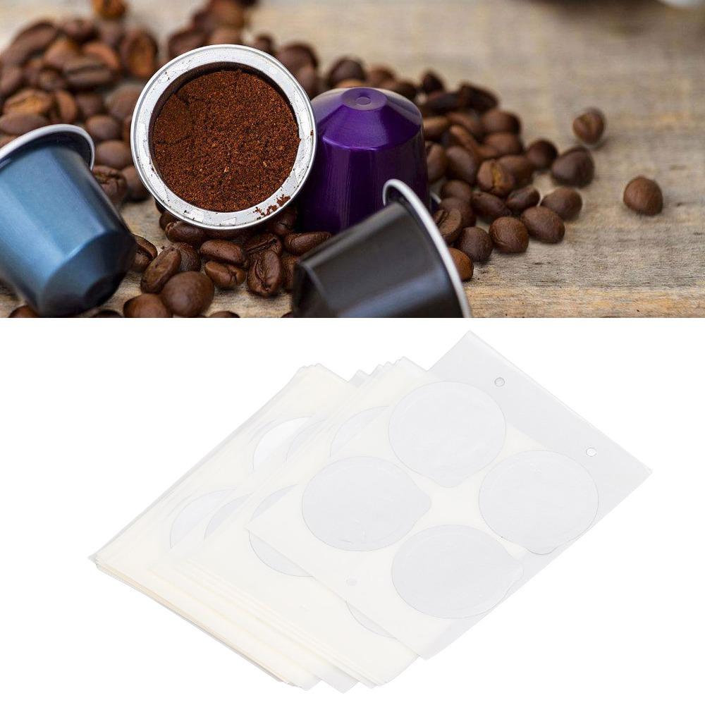 Reusable Aluminum Foil Coffee Capsule Sticker Covers Reusable Coffee Pod