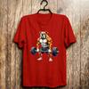 Workout Gym American Bulldog Deadlift Weightlifting Tshirt Gym Strong Dog Fitness Humor Unisex Cotton Casual Streetwear Shirt