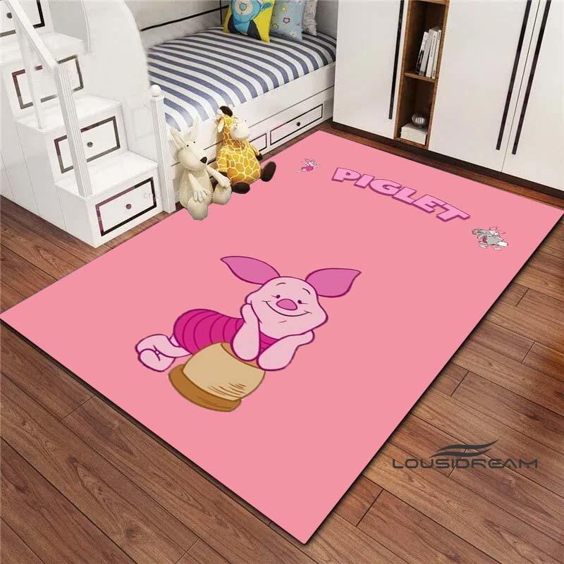 

3D printed cartoon (piglet) pattern rugs, suitable for living room, bedroom, children s room, sofas, doormats, non-slip floor 60x90cm