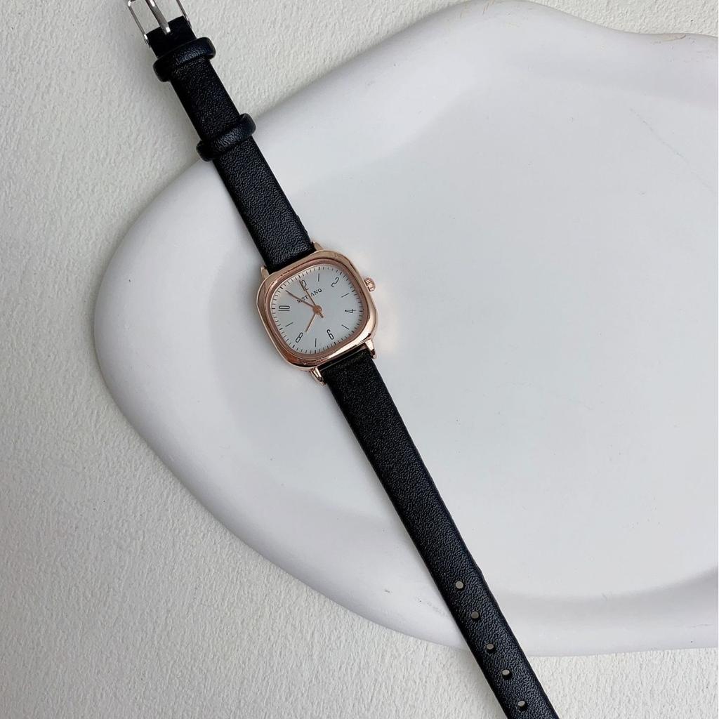 Student Belt Square Watch Women'S Summer Year Simple Temperament Girl Small Fresh Quartz Watch