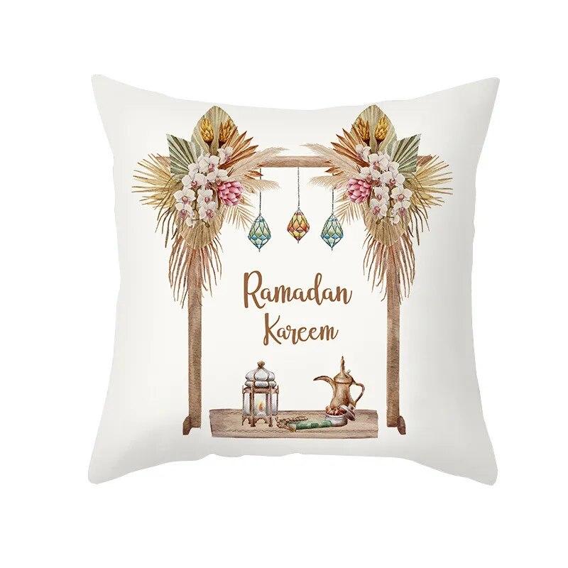 45x45cm New Islamic Muslim Party Decoration Gift Pillow Cover Sofa Office Seat Car Lumbar Cushion   Home