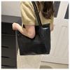 Spacious Faux Leather Tote Bag for Women Stylish Shoulder Handbag with Optional Charm