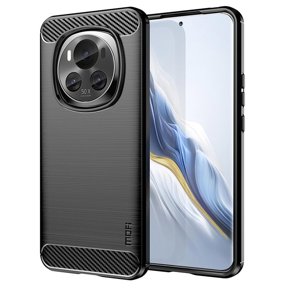 MOFI JK TPU Series-1 For Honor Magic6 5G Case Carbon Fiber Texture TPU Soft Back Cover