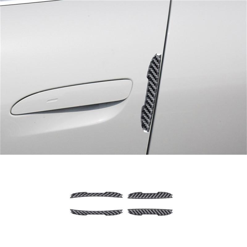 Black Car Interior Decoration Protection Carbon Fiber Sticker For Porsche Taycan 2019-2025 Auto Styling Accessories