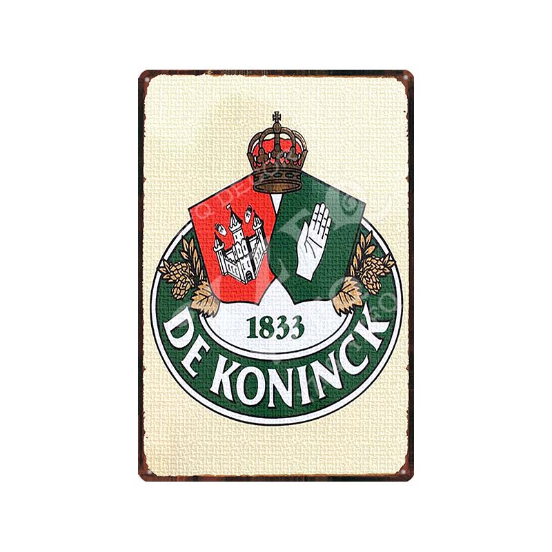 Belgium Beer DE Koninck Vintage Metal Tin Sign Retro Plates For Wall Bar Pub Art Kitchen Coffee Home Decor 30X20CM Gift DU-9193B