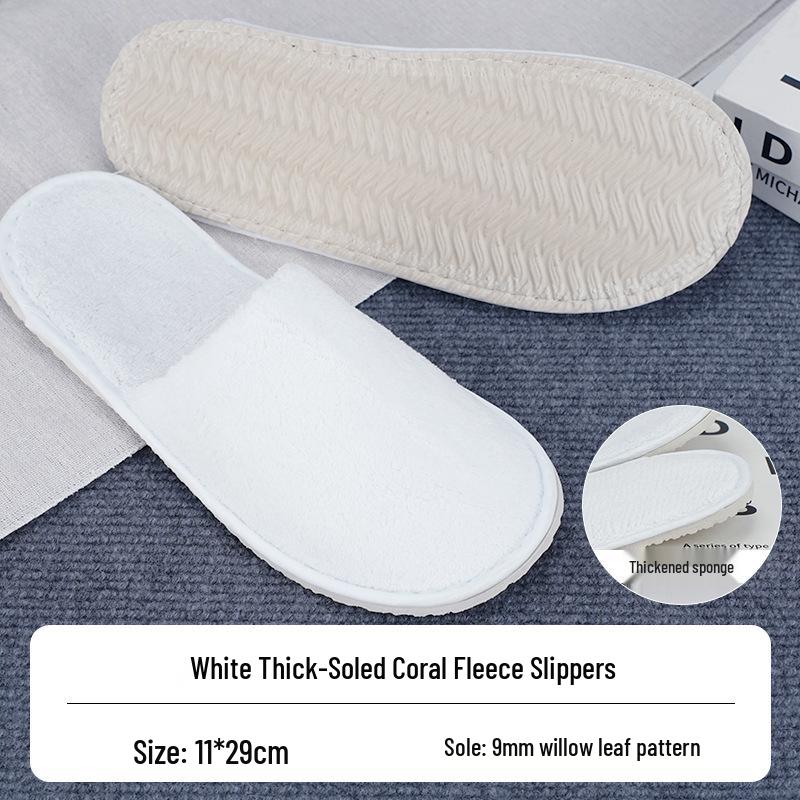 Washable Anti-Slip Winter Fleece Slippers for Guests