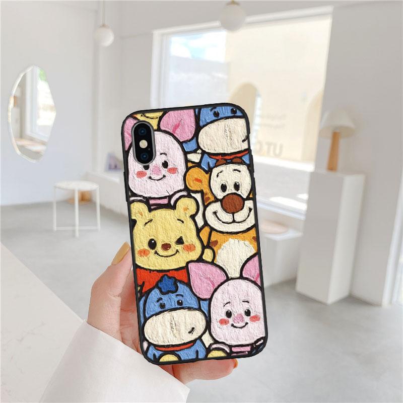 CJ104 Winnie the Pooh Soft Shell Phone Case for Redmi Note 8 9 Pro Max 9S 9T 9C NFC 8T 8A 10A A4