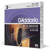D'Addario Daddario Acoustic Guitar Strings 80/20 Bronze Custom Light .011-.052 EJ13-3D 3 Set Pack...
