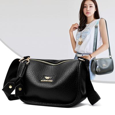 Women'S Bag Women'S Shoulder Bag Simple Large-Capacity Pillow Bag Soft Leather Middle-Aged And Elderly Mother Messenger Bag