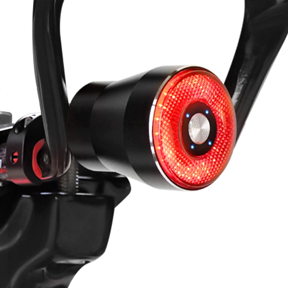 

LAOPAO Bicycle Taillight with Brake Automatic Vibration and Light IPX6 Adjustable Four Light Alloy Fixed High Brightness for Day and Night Easy