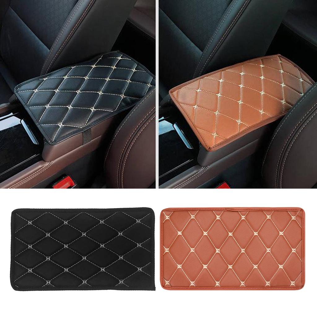 Leather Cars Armrest Covers, Auto Arm Rest Storage Carpet Protectors Pad, Car Styling