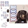 Pet Tag With Bone Shape And Sparkling Diamond Edge Stylish Metal Tag For Dogs