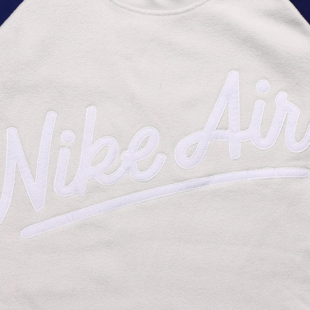 Nike Air Fleece Crew Neck Sweatshirt Men Tops Blue White BV5188-072