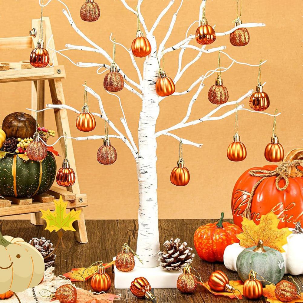Fall Ornaments Tree Decorations Thanksgiving Pumpkin Pendant Mini Ornaments Shatterproof Fall Decorations for Home for Tree