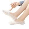 Cherry Blossom Lace-Trim Invisible Non-Slip Boat Socks - Breathable No-Show Summer Footwear