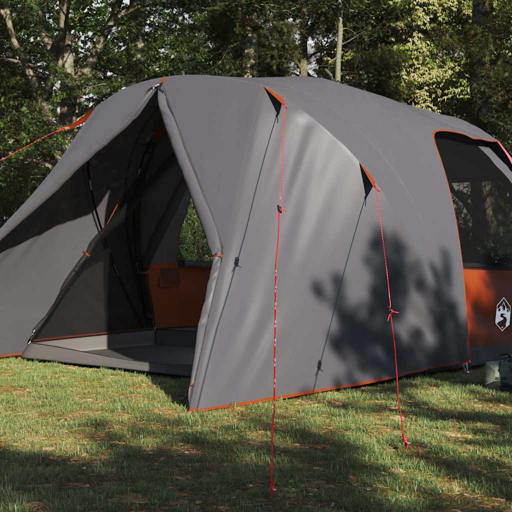 6 Person Dome Tent in Grey and Orange 500 x 314 x 206 cm