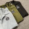 LUXEONClassic Black Letters Logo Embroidery Short Sleeved Shirts Men Women Casual Loose Shirt