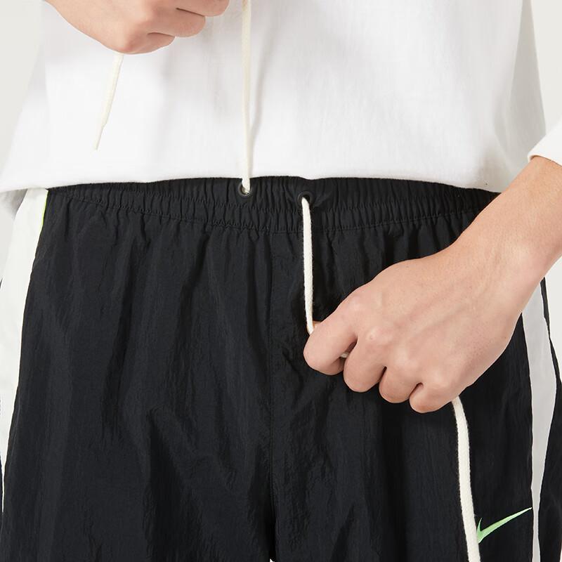 Nike Contrast Letter Print Mid-Waist Casual Pants Men Bottoms Black FB7134-010