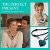 Blue Heart Pendant Necklace Acrylic Northern Lights Necklace Elegant Heart Pendant For Her