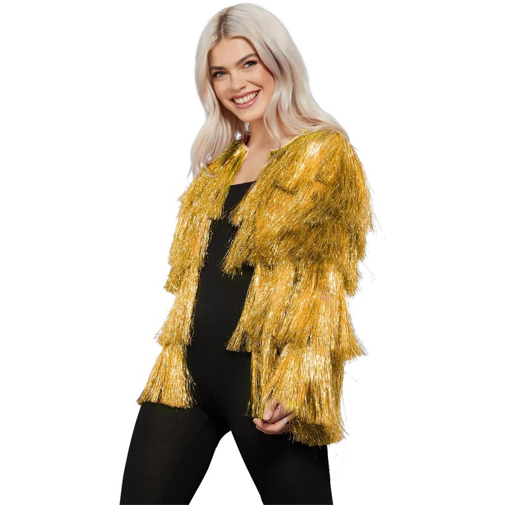 Fever Womens/Ladies Tinsel Festival Costume Jacket