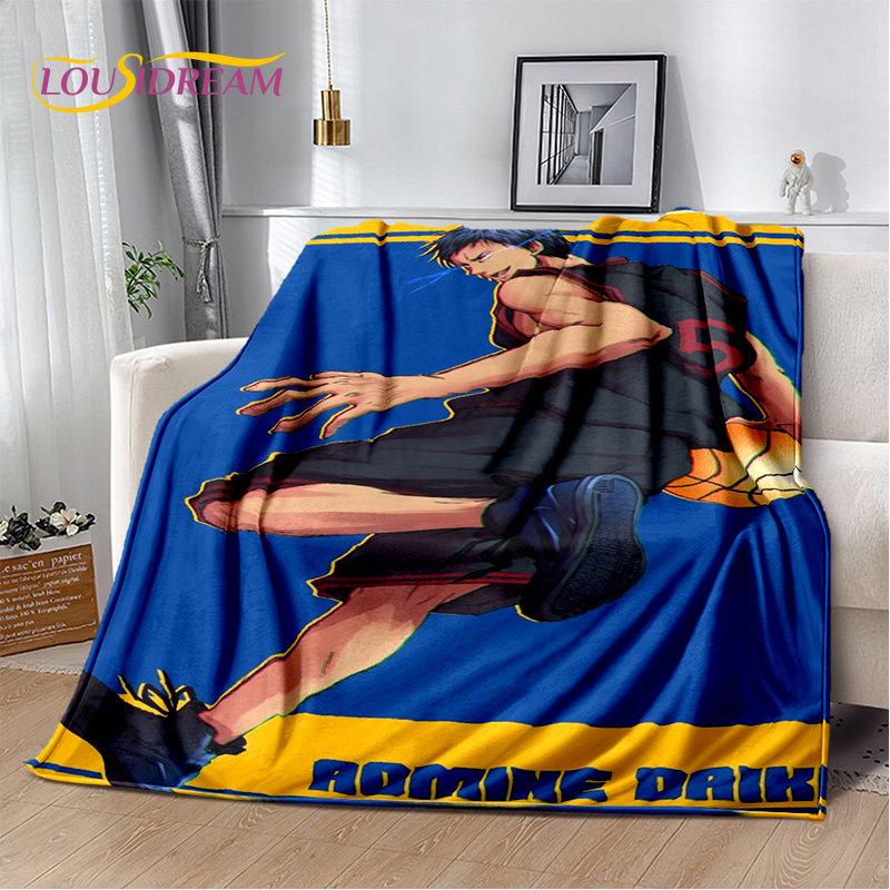 Kuroko's Basketball Anime Cartoon Soft Plush Blanket,Flannel Blanket Throw Blanket for Living Room Bedroom Bed Sofa Picnic Cove
