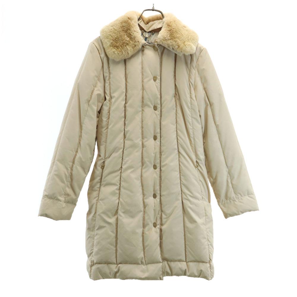 Salvatore Ferragamo 90s Made In Italy Old With Rabbit Fur Batting Coat 42 Women Used