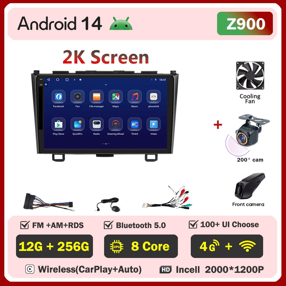 For Honda CR-V 3 RE CRV 2007-2011 Car Multimedia Video Player Android Auto Car Radio Touch Screen GPS Navigation Mirror Link