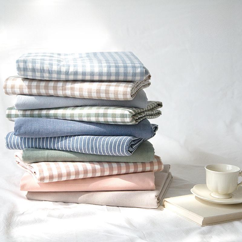 

Muji Washed Plaid Cotton Duvet Cover - Simple Japanese Style 150x200 cm