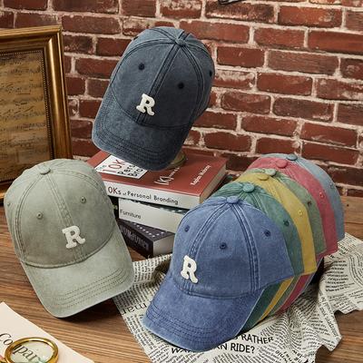 New Retro Old-washed Letters Embroidered Baseball Cap Men and Women with Duck Tongue Hats