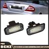 2pcs LED License Number Plate Light For Mercedes Benz C-class W203 4Door 2001-2007 R230 W209 C209 A209 SL CLK Class Canbus