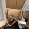 Fashion Textured Women Shoulder Bags Solid Color Versatile Flap Small Square Bag  New Lady Chain Crossbody Bags