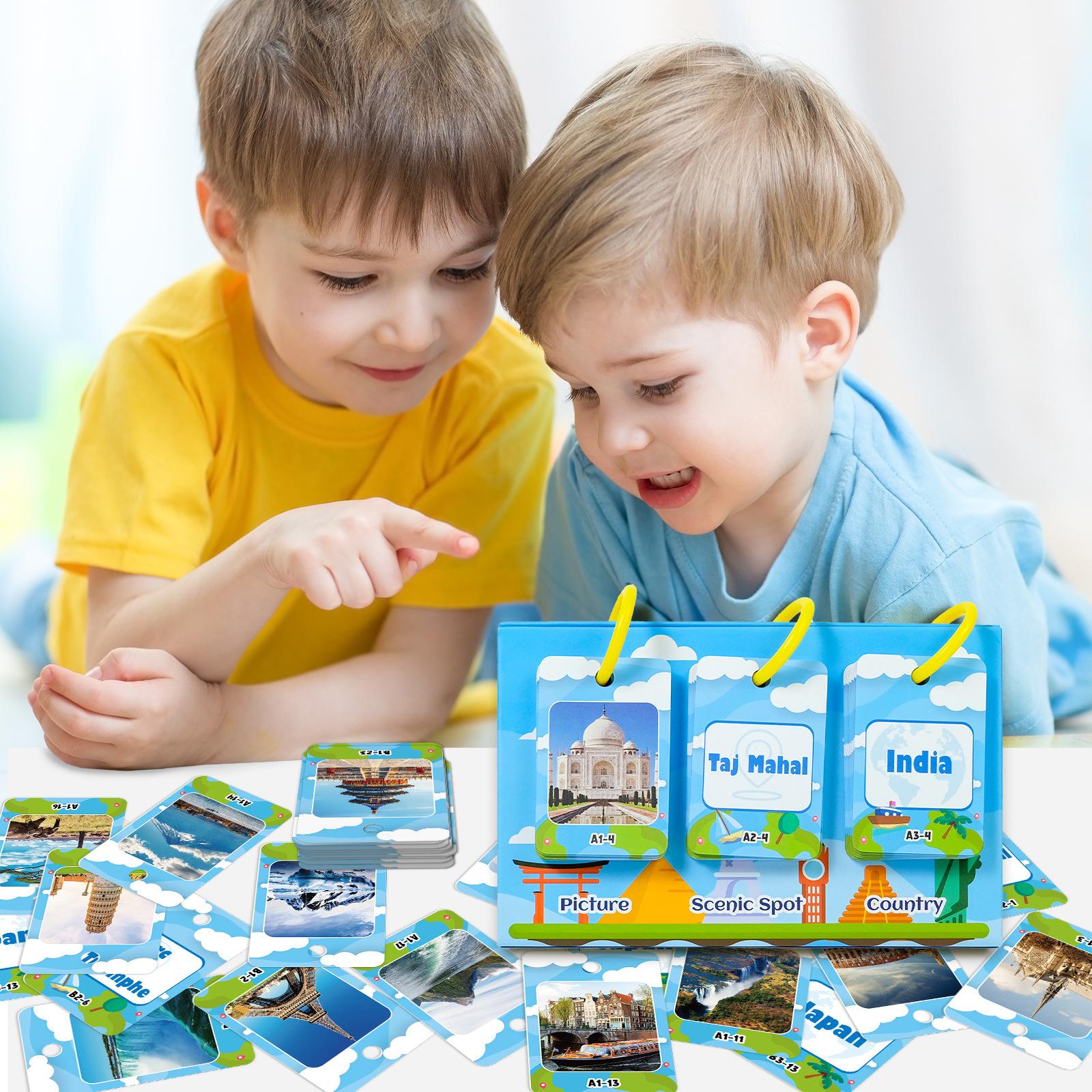 

25 Years Of 72 World Attractions Children S Educational Early Education Toys Patrol Logical Thinking Cognitive World Cards