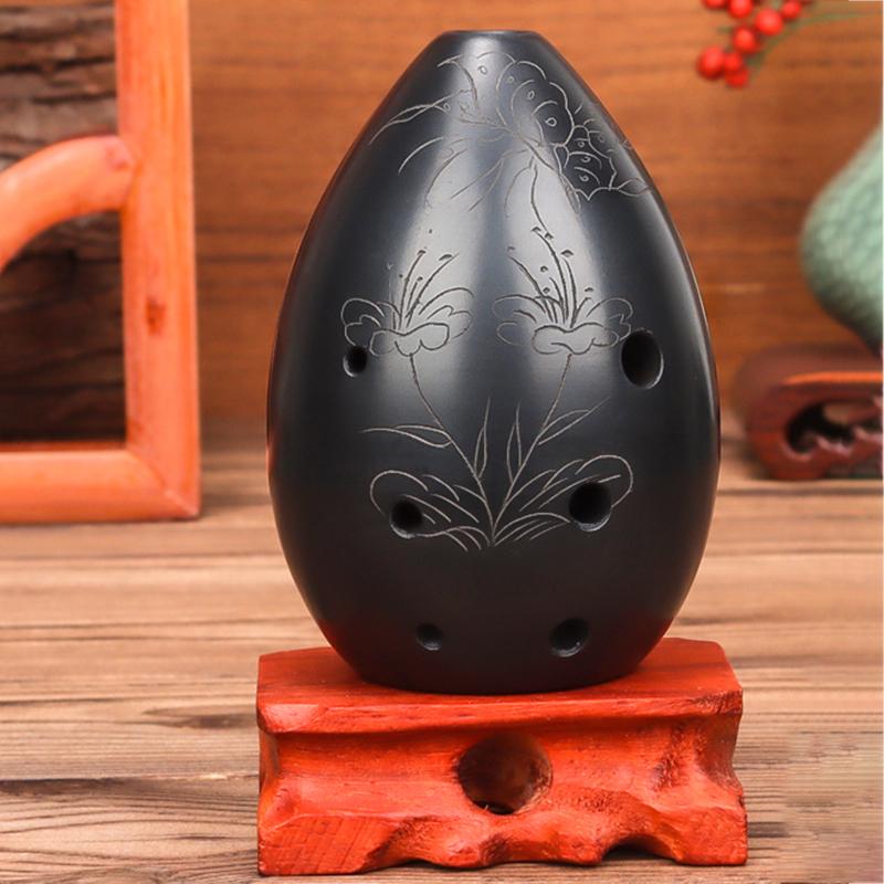 Flet ceramiczny Instrument Profesjonalna Gra Osiem Dziur Typ Gruszkowy Xun Wiatr Narodowy Starożytne Instrumenty Muzyczne Flet