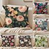 Bright And Elegant Single Printed Flowers Cushion Cover Pillowcase Antidustmite Living Room Sofa Decor Cushion Room