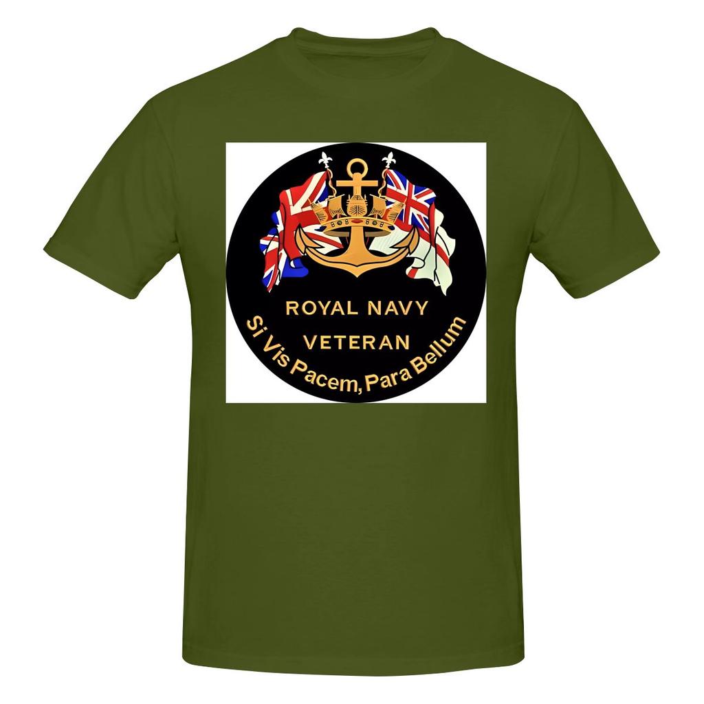 Royal Navy Veteran Badge American Style Tshirt Simple Korean Style Antibacterial Tees