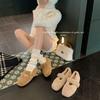 Flat-bottomed Gentle Fluffy Shoes for Women's Outer Wear 2025 Autumn and Winter New Models with Mary Jane Shoes with Velvet Doudou Cotton Shoes